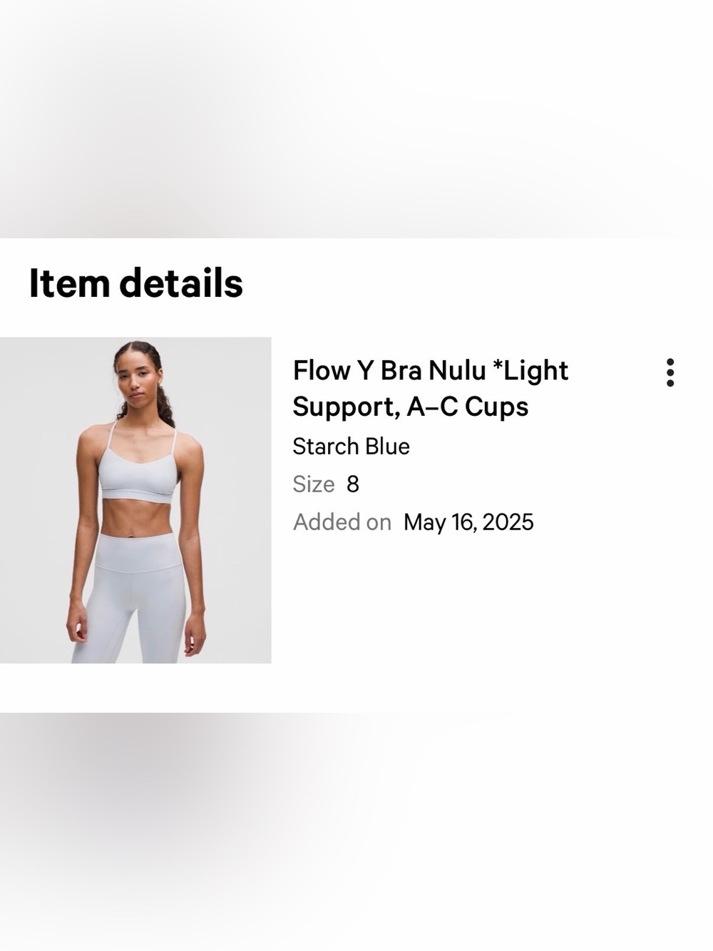lululemon athletica Flow Y Bra Nulu in Starch Blue (Light Blue)